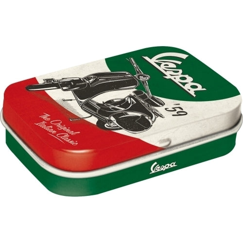 2PK Nostalgic Art 6cm Mint Tin Box Vespa The Italian Classic Fresh Breath Candy