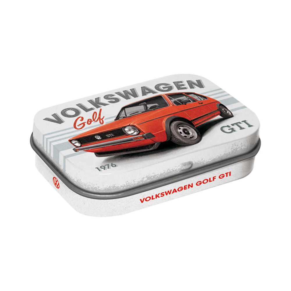 8PK Nostalgic-Art Pocket Mint Tin Box VW Gold GTI 1976 4x6cm