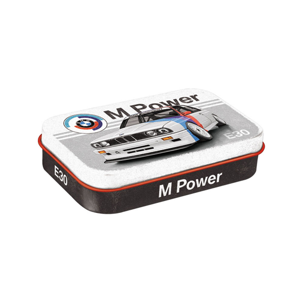 6PK Nostalgic-Art Vintage BMW Motorsport Tin Mint Box w/Mints XL 10x6x2cm