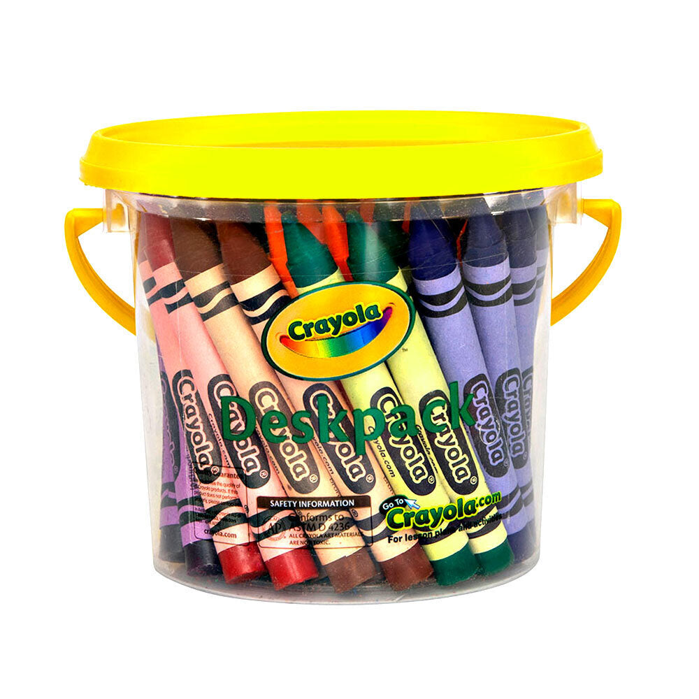96pc Crayola Non-Toxic Large Crayons Deskpack w/ Storage Tub For Kids 3+