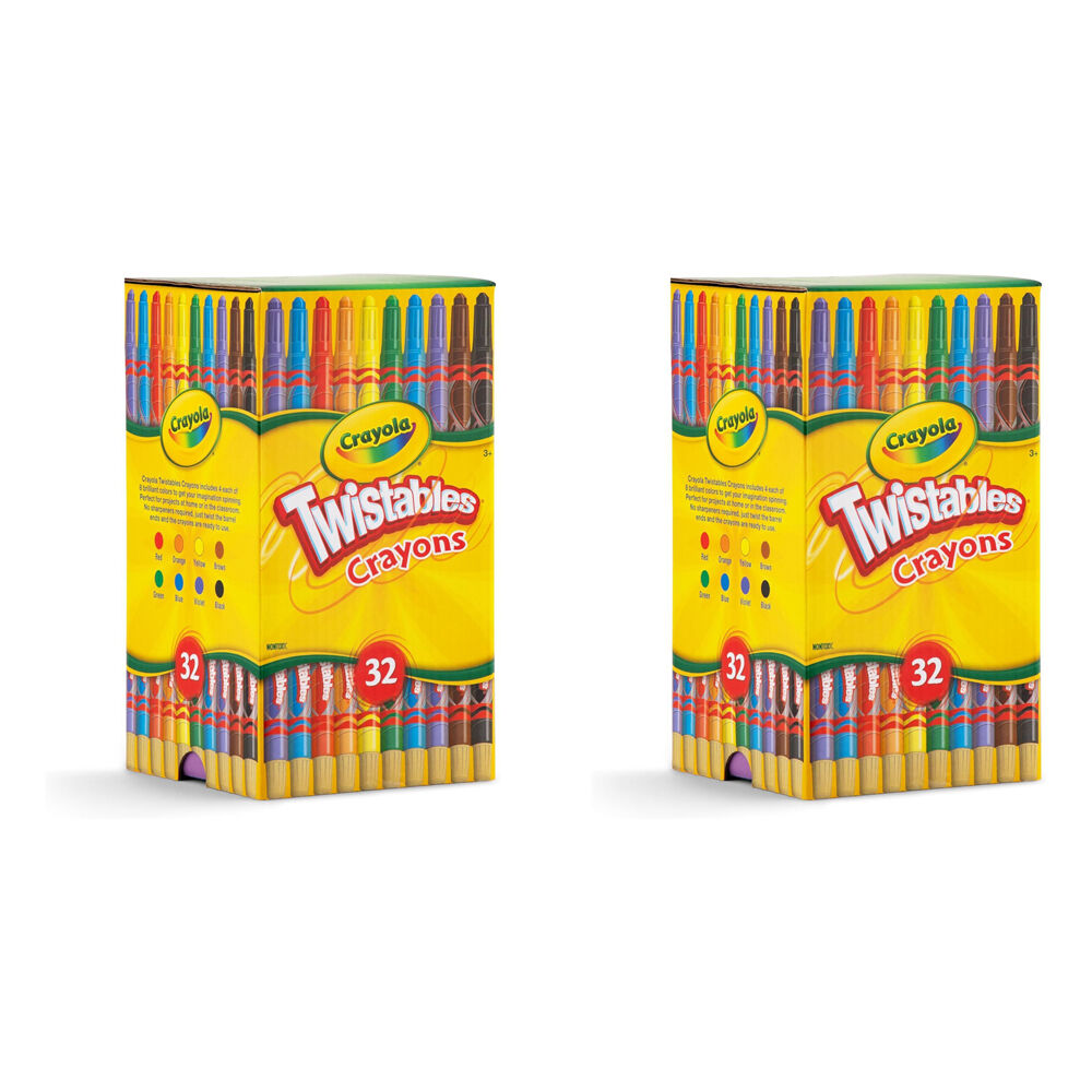 2x 32pc Crayola Twistables Crayons Share Pack Set Kids 3y+