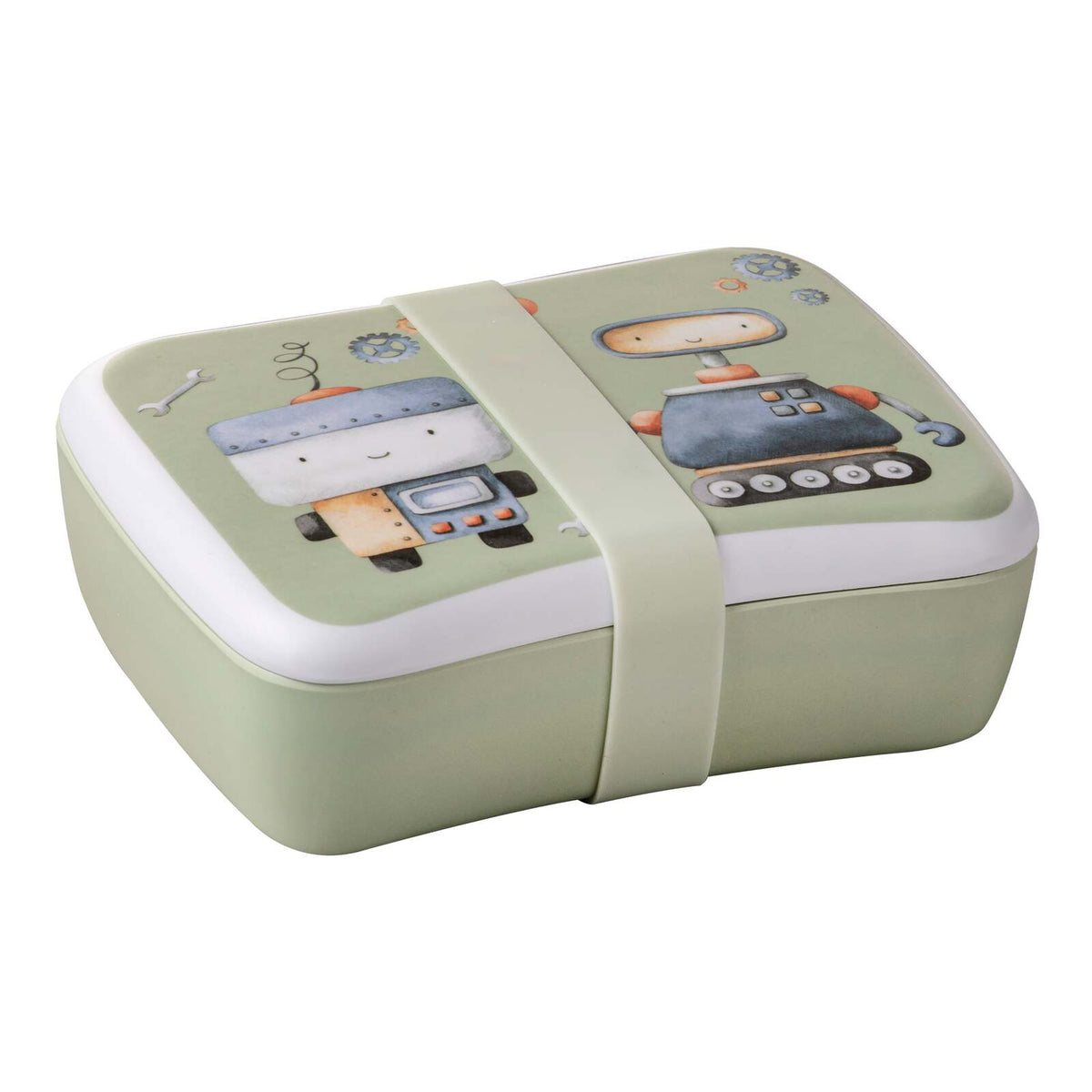 2PK Ashdene Robots Kids 17cm Melamine Lunch Box - Green