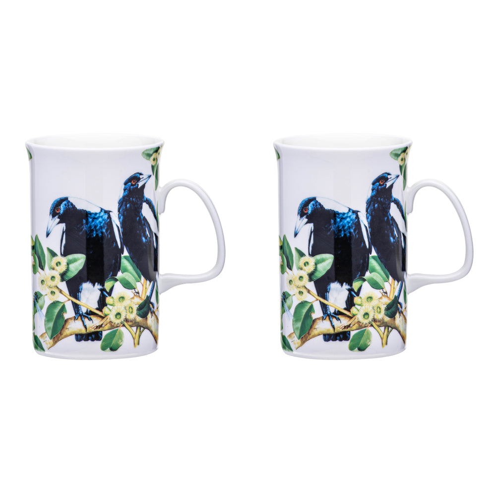 2PK Ashdene Australian Birds 320ml Coffee Mug - Magpies