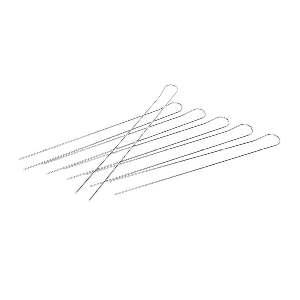 2 x 6pc Wiltshire Reusable Stainless Steel Double Barbeque Skewers 33cm