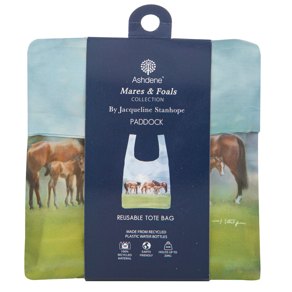 3PK Ashdene Mares & Foals Paddock RPET Reusable Tote Shopping Bag