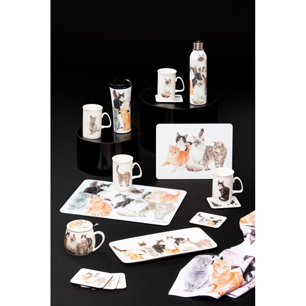 2x 6pc Ashdene Purrrfect Moments Placemat 29x21.5cm - White