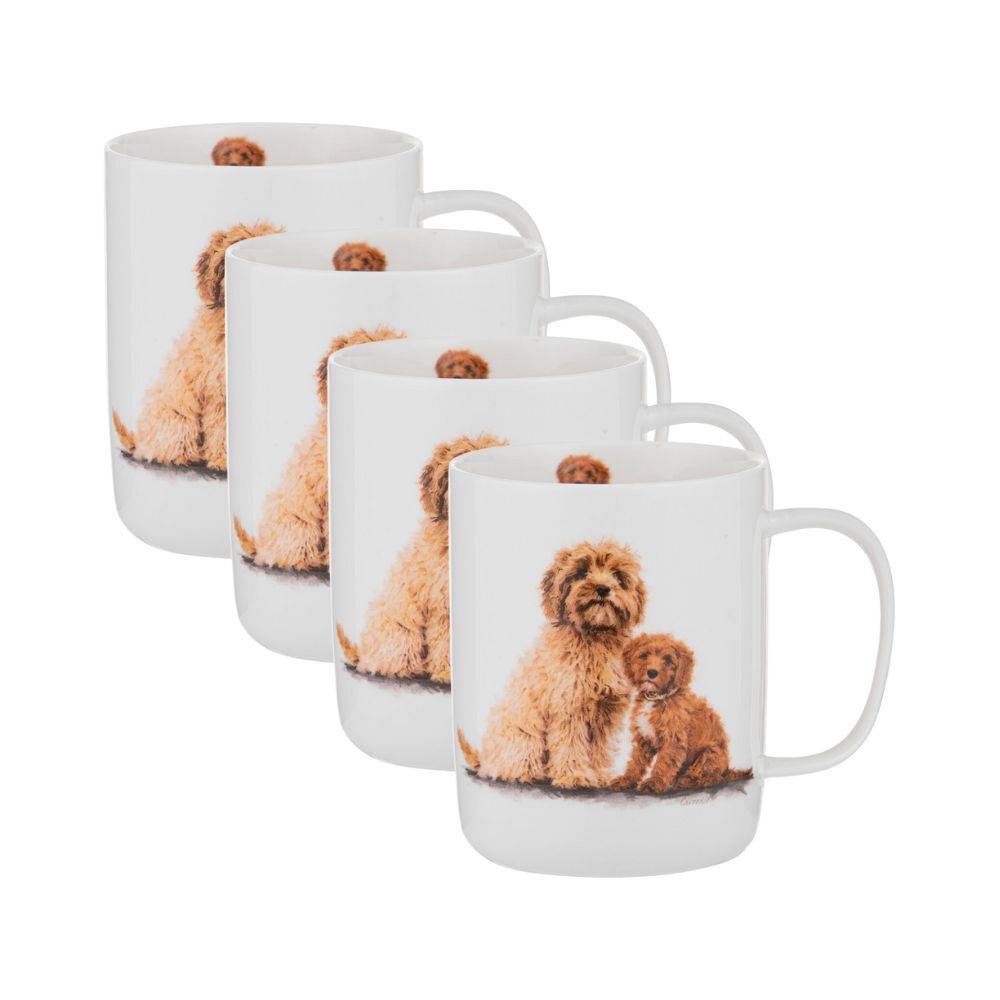 4PK Ashdene Puppy Love Drinking Coffee/Tea Mug 11.5x8cm Assorted
