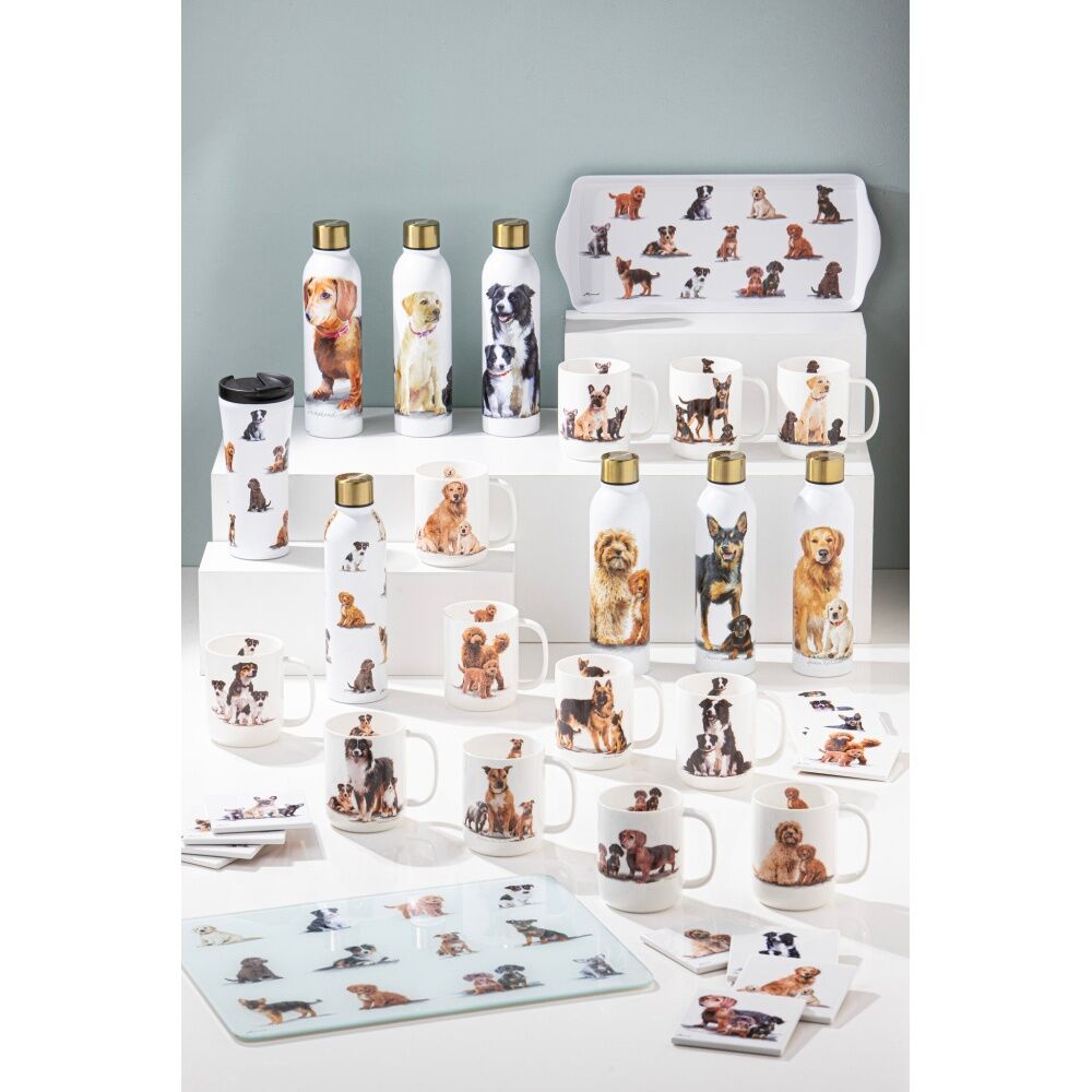 2PK Ashdene Puppy Love Surface Table Placemat Protector 30x40cm - White