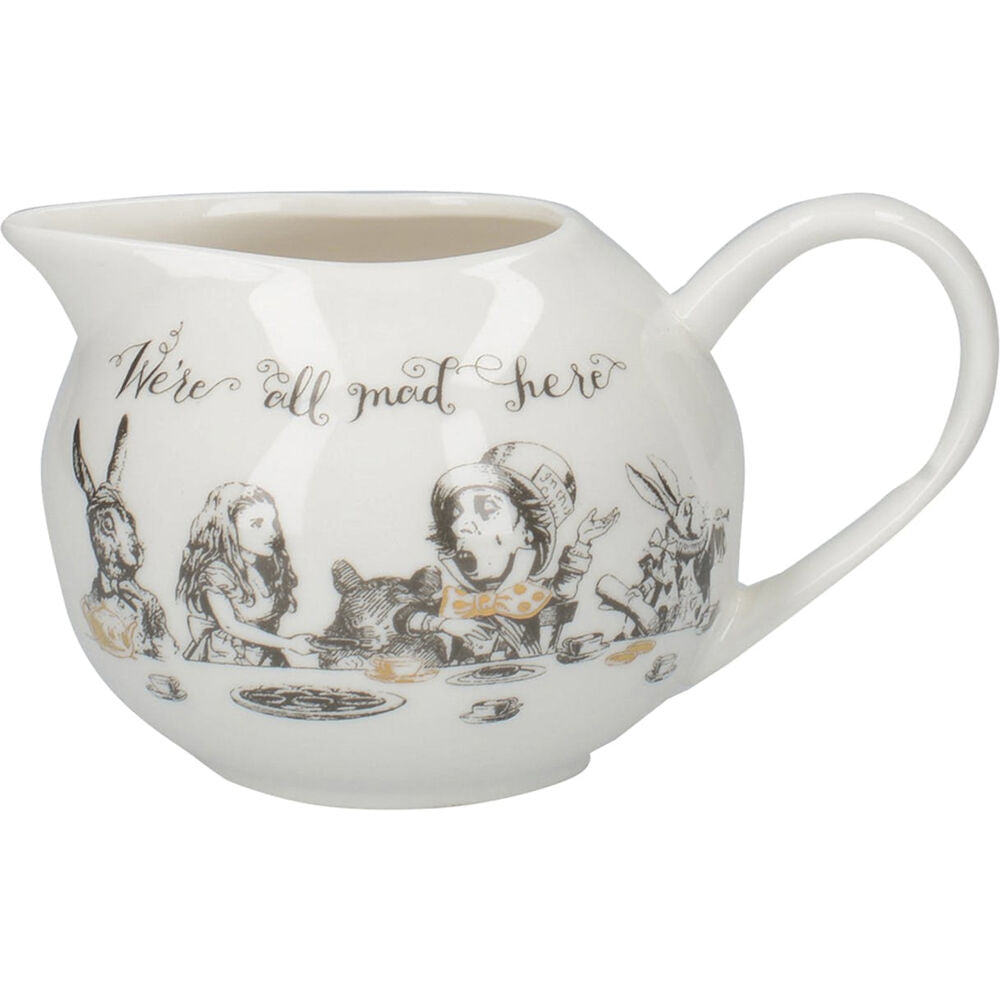 2pc Mikasa x V & A Alice In Wonderland Sugar and Creamer Bowl Set White/Black