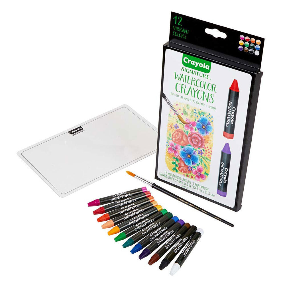 24pc Crayola Signature Non-Toxic Premium Watercolor Crayons For 14+ Teens
