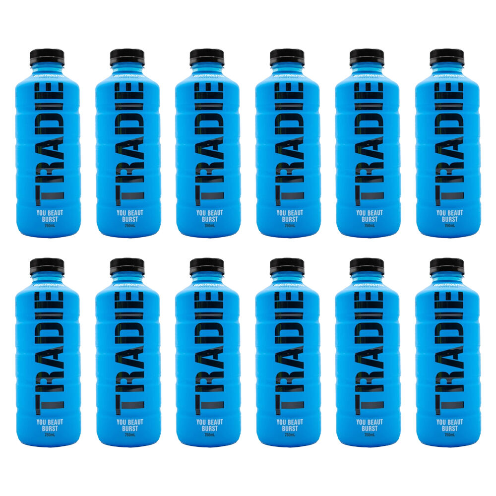 12PK Tradie Electrolytes 750ml Sports Beverage Drink - You Beaut Burst