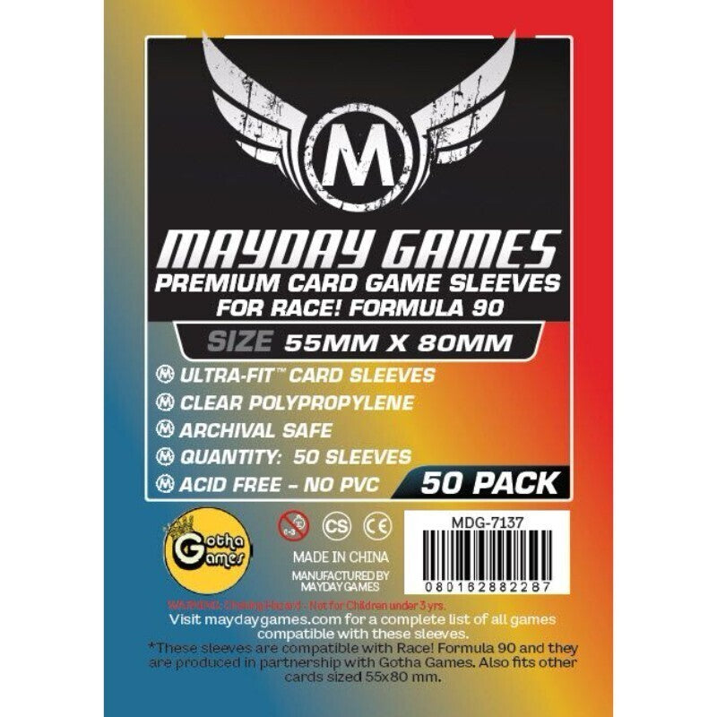 10PK 50pc Mayday 55x80mm Premium Race! Formula 90 Card Sleeves