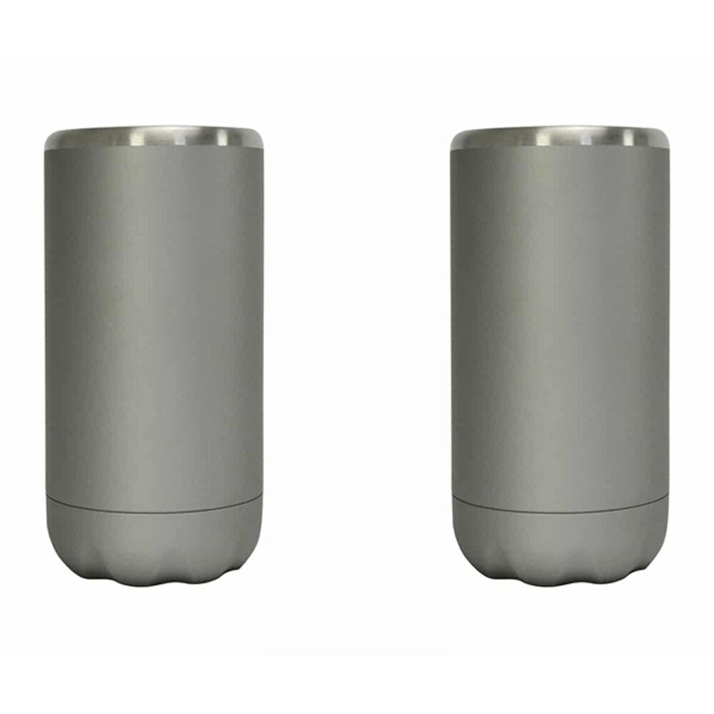 2PK Annabel Trends 14.5cm Stainless Steel Can Cooler Skinny - Titanium