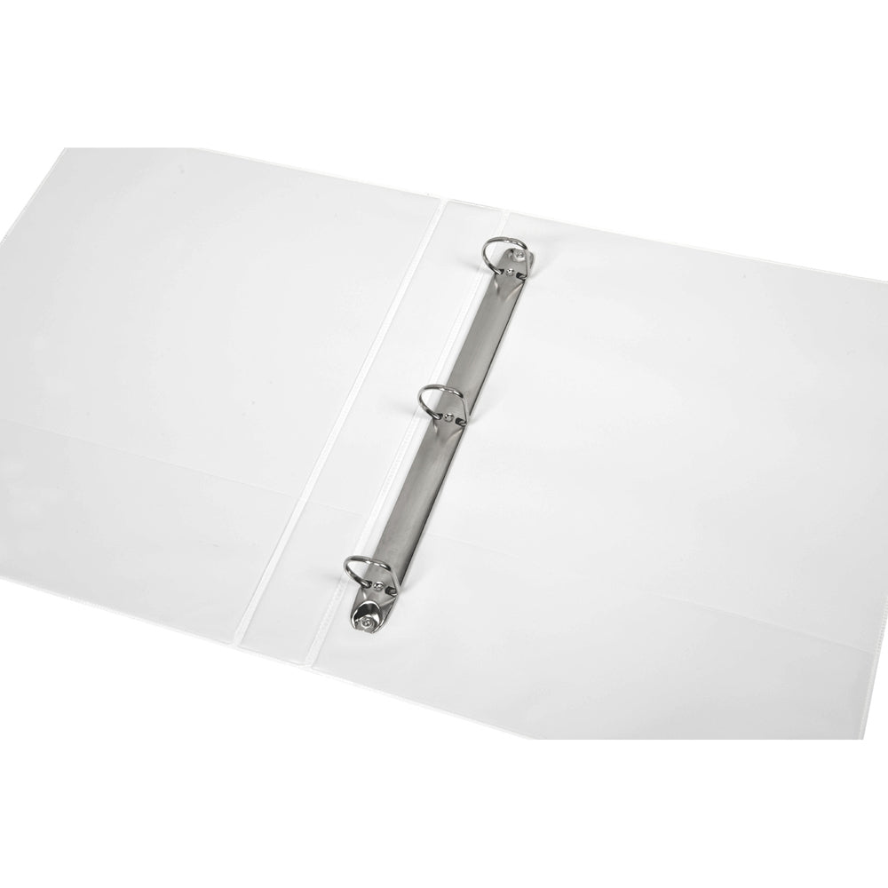 5PK Marbig PP Clearview 3 D-Ring 25mm A4 Insert Binder File Organiser - White