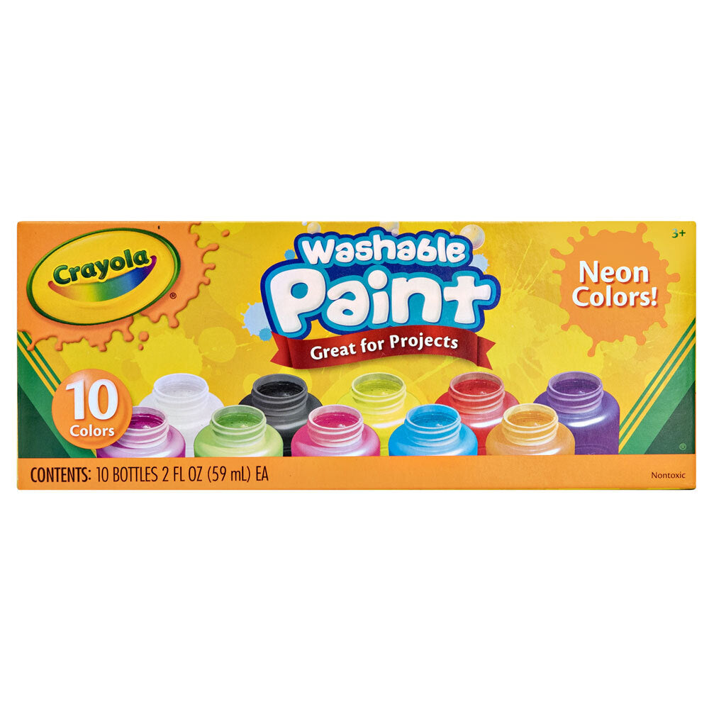 20pc Crayola Washable Neon Paint 3+