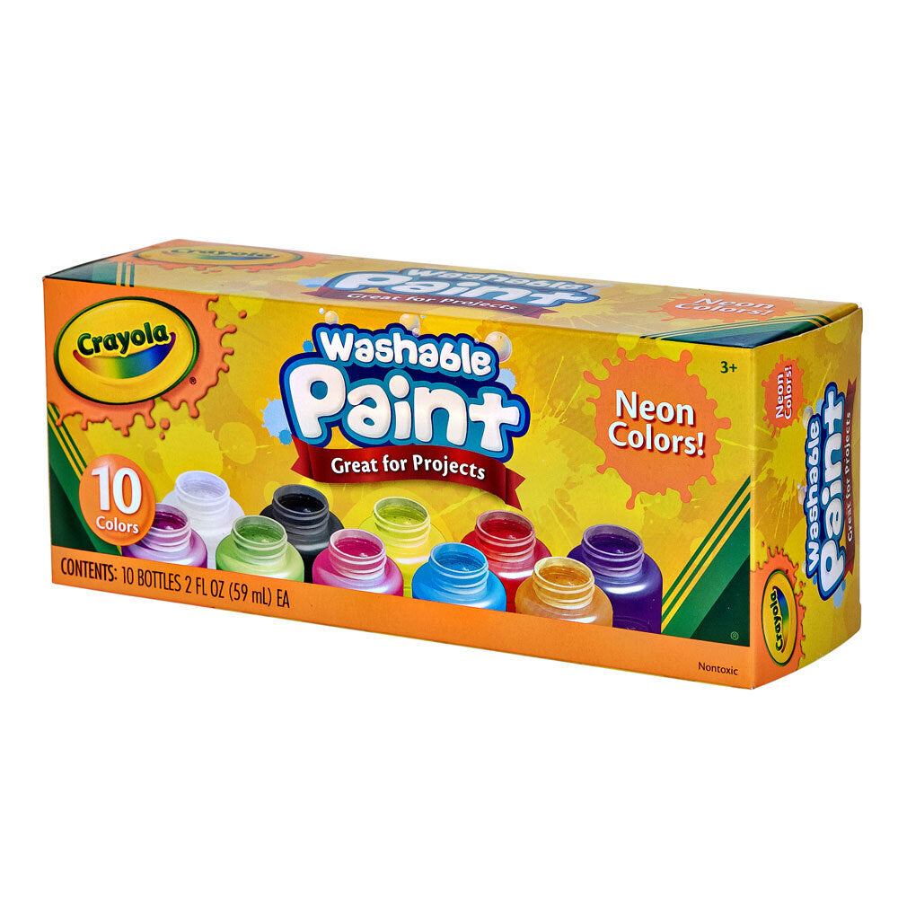 20pc Crayola Washable Neon Paint 3+