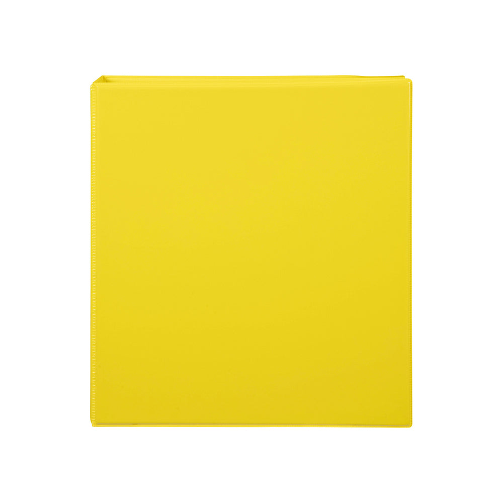 3PK Marbig PP Clearview 4 D-Ring 50mm A4 Insert Binder File Organiser - Yellow