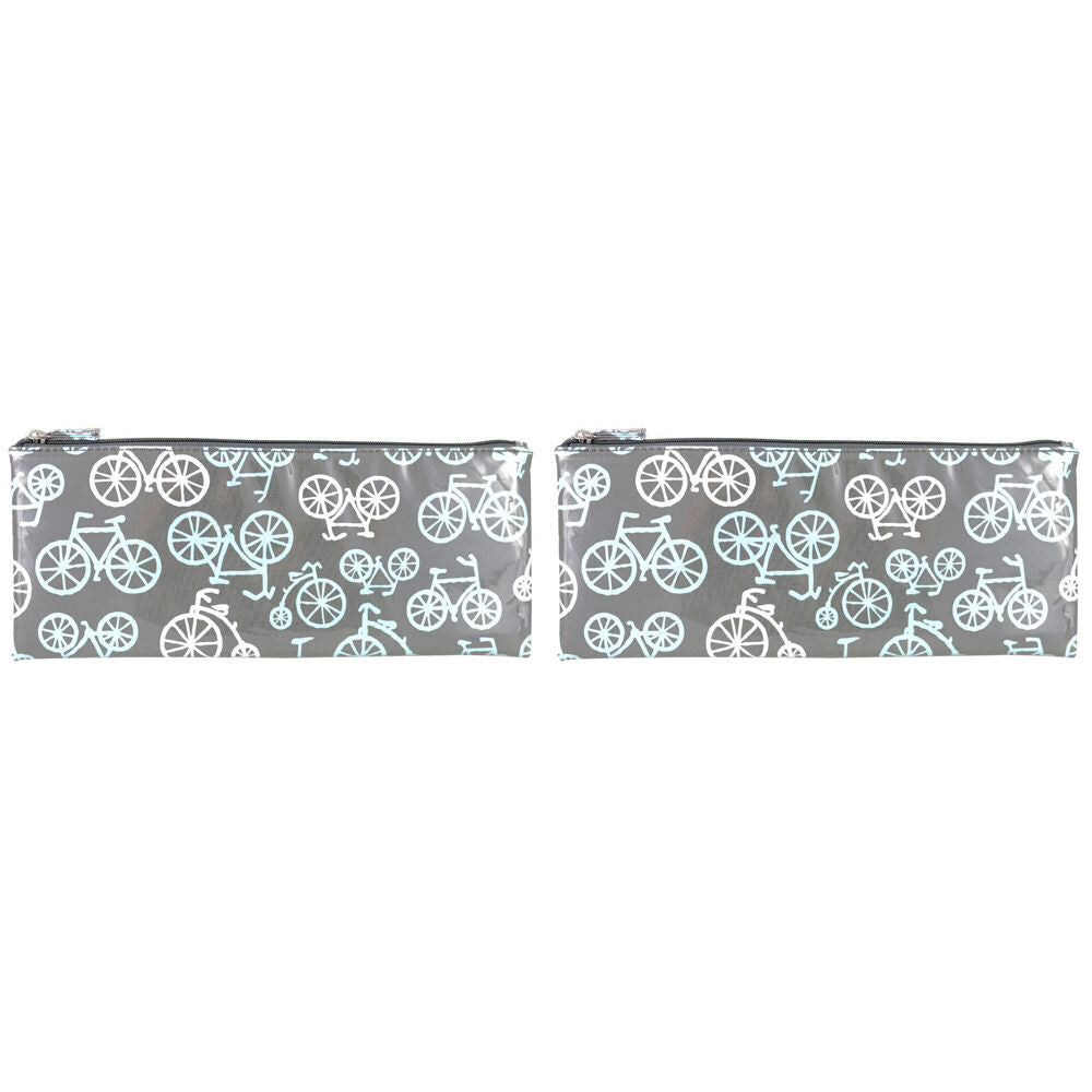 2PK Wicked Sista Bicycles Long 34x14cm Flat Cosmetic/Makeup Bag