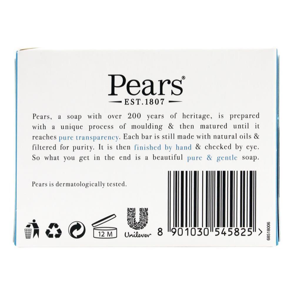 12PK Pears Pure & Gentle 100g Transparent Bar Soap w/ Mint Extracts