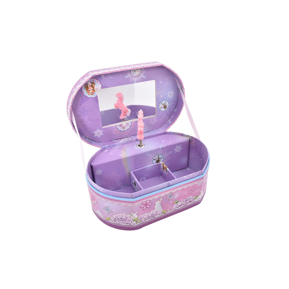 2PK Gibson Gifts Girls Princess Oval Musical Jewelry Box Holder