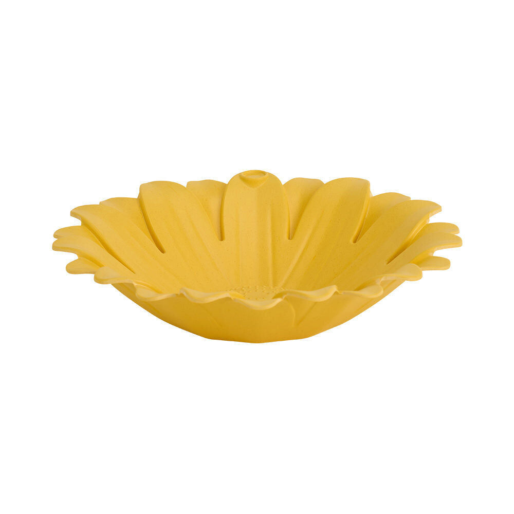 Annabel Trends Bamboo Bird Bath Sunflower w/ Iron Stand 60cm Yellow