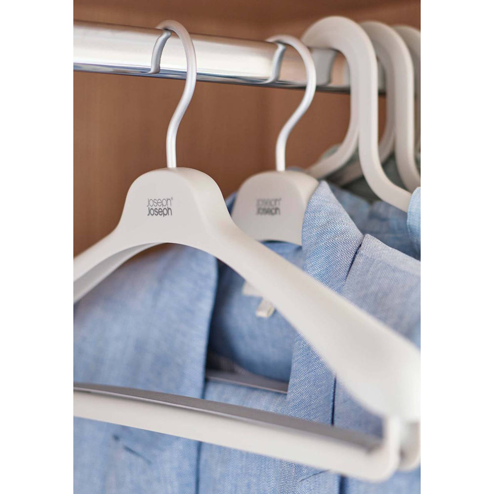 2x 2pc Joseph Joseph Orderly Suit & Coat Wardrobe Hanger Ecru