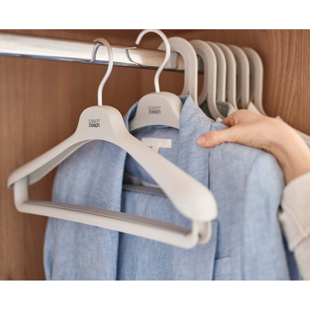2x 2pc Joseph Joseph Orderly Suit & Coat Wardrobe Hanger Ecru