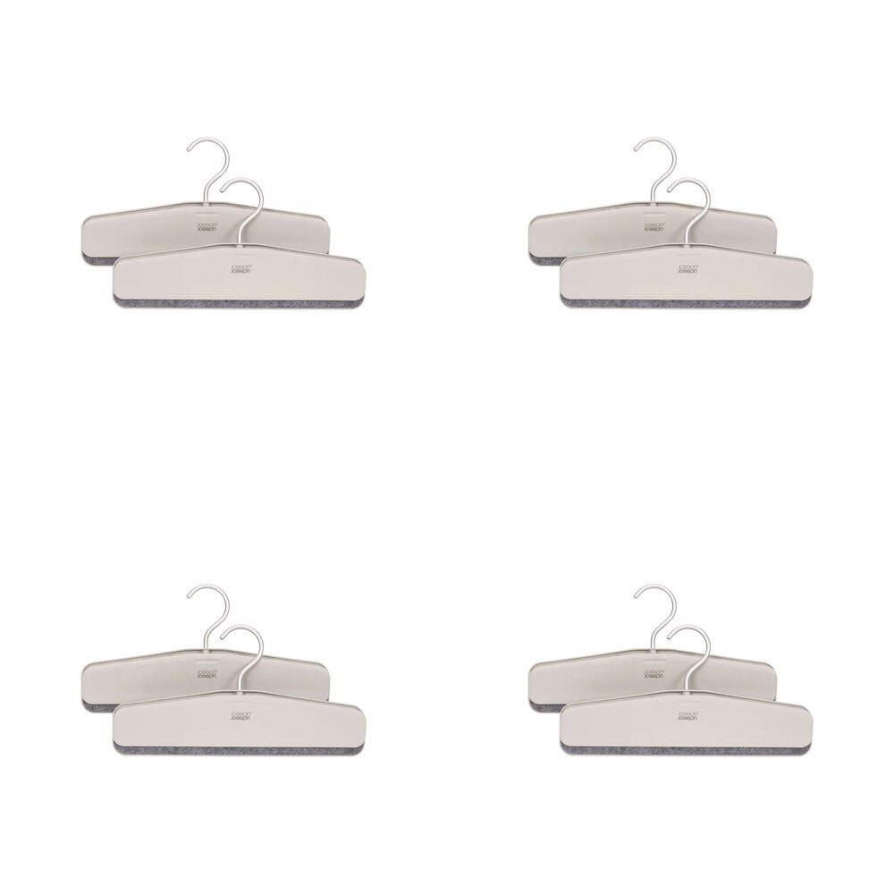 4x 2pc Joseph Joseph Orderly Trouser & Skirt Wardrobe Hanger Ecru
