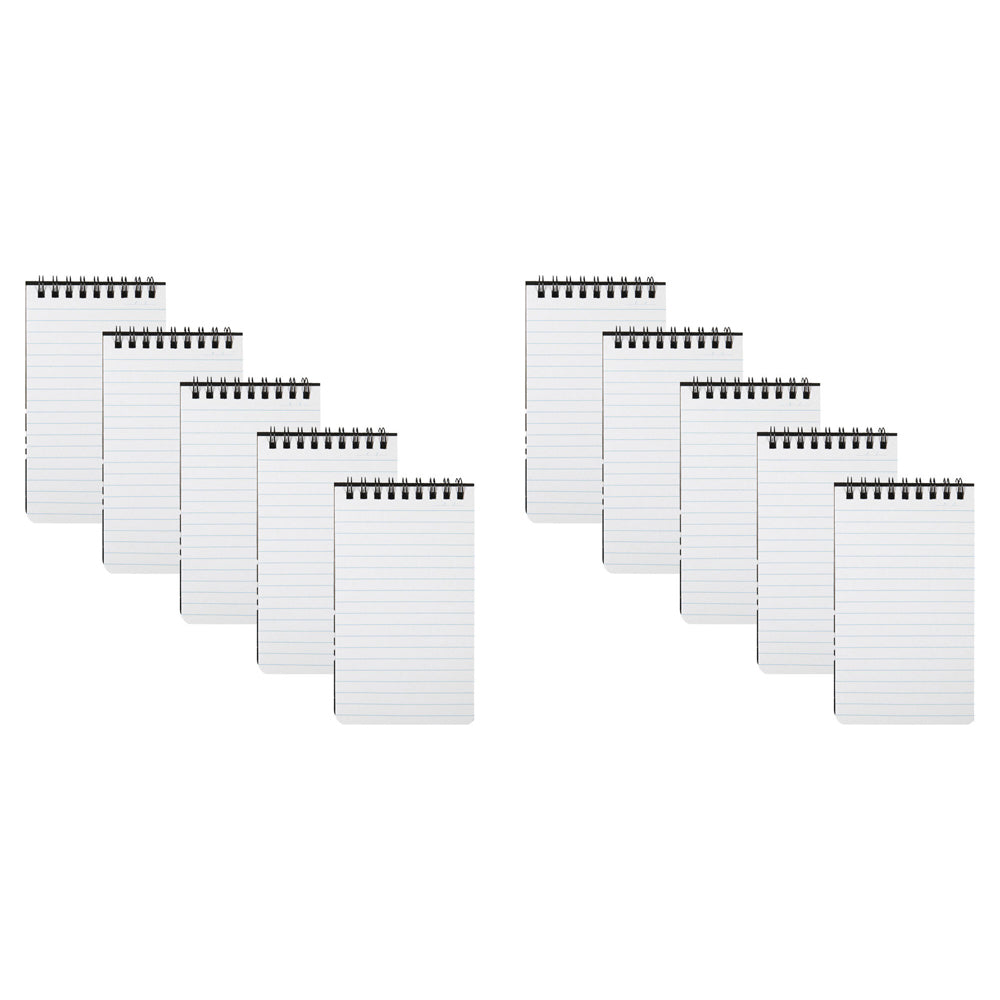2PK 5pc Spirax P541 PP Notebook/Notepad 7mm Ruled 96-Pages - Black