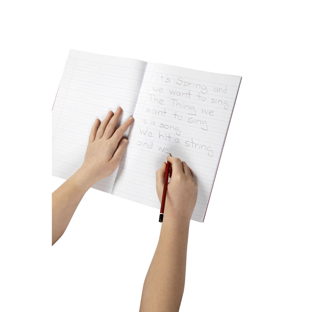 20PK Spirax P105 Exercise Book A4 248 Pages 4mm Dotted Thirds Red