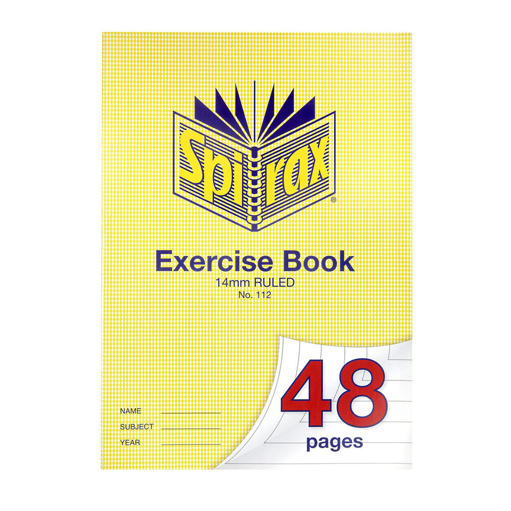 20PK Spirax 112 Exercise Book A4 48 Pages 14mm Ruled Yellow