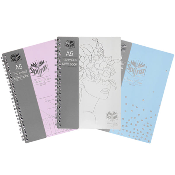 12PK Spirax Platinum A5 Writing Notebook Twin Wire 120-Pages