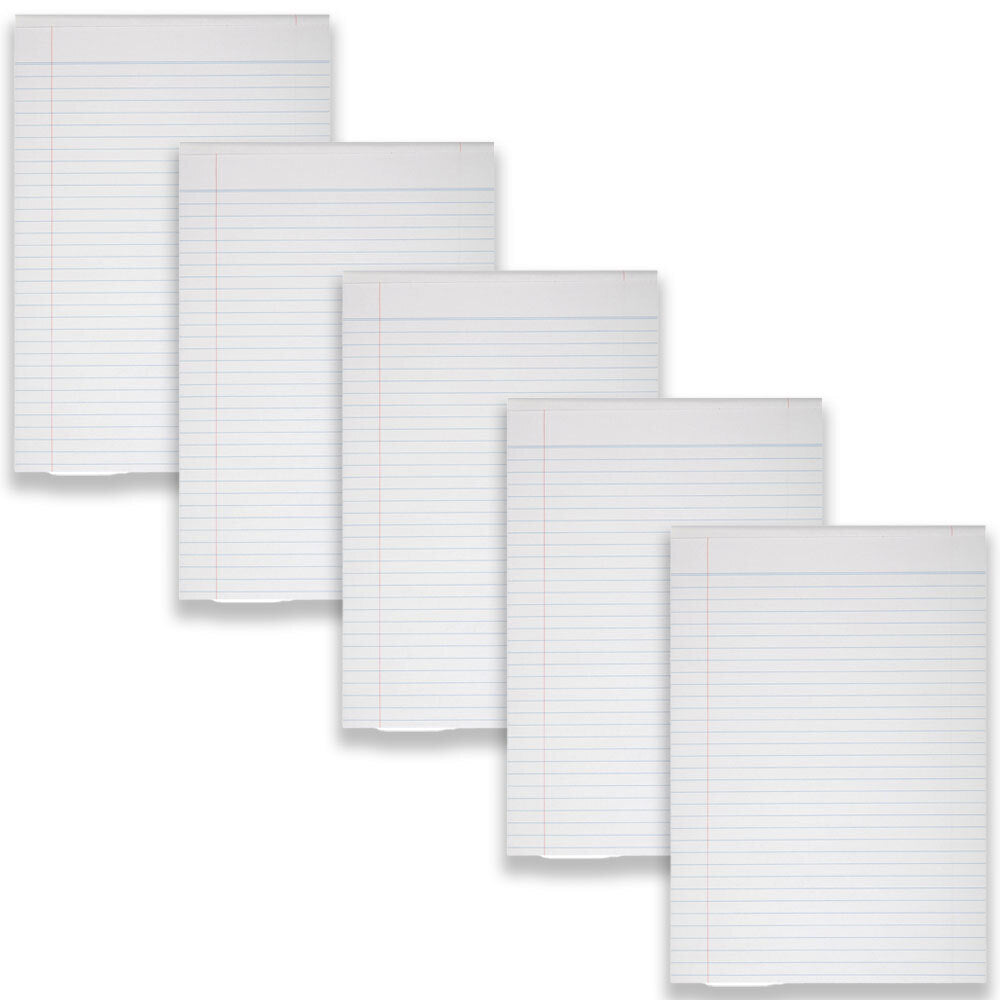 2PK 5pc Spirax Writing Pad A4 100-Pages White Ruled Paper