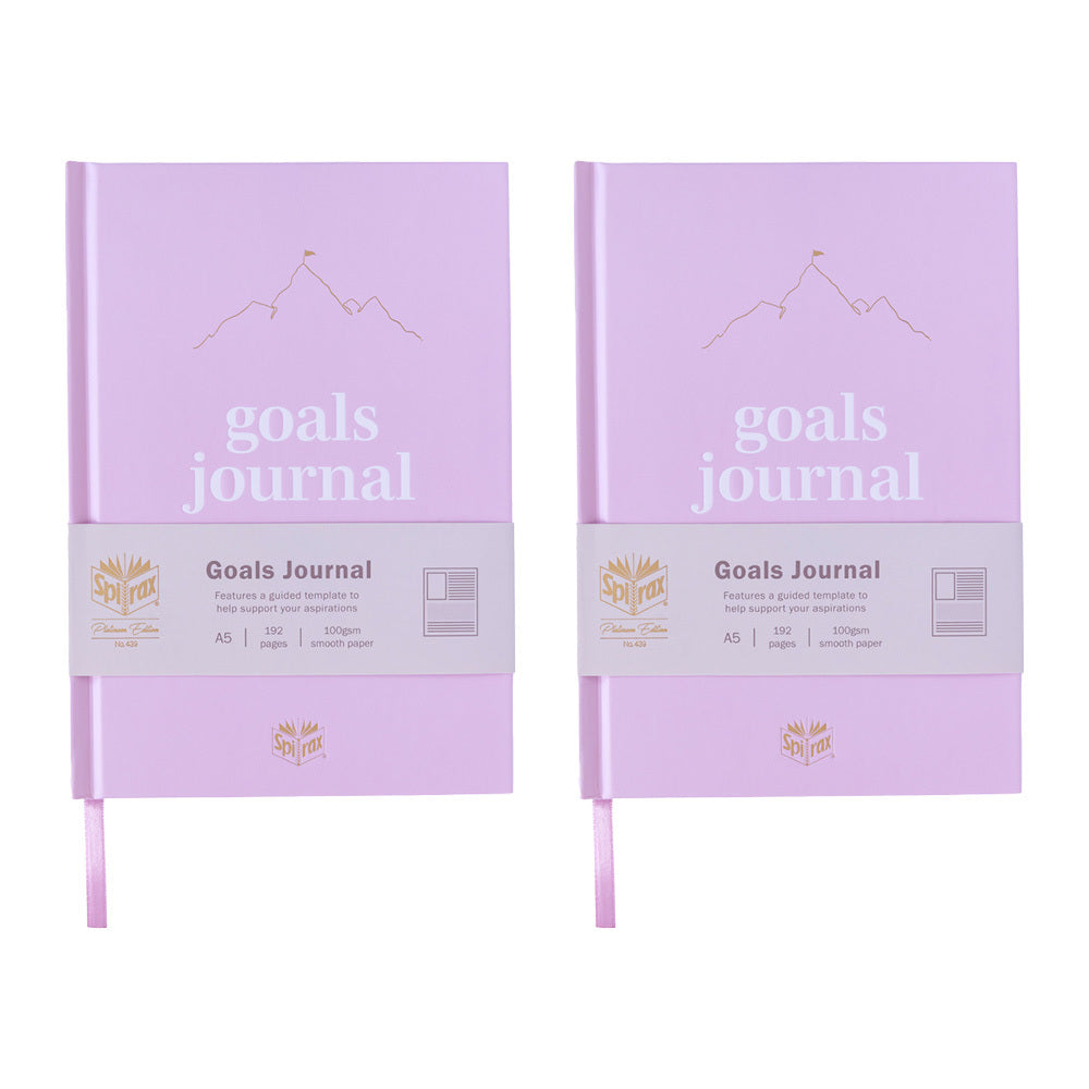 2PK Spirax Platinum Inspo A5 Hardcover Journal 192 Page Goals