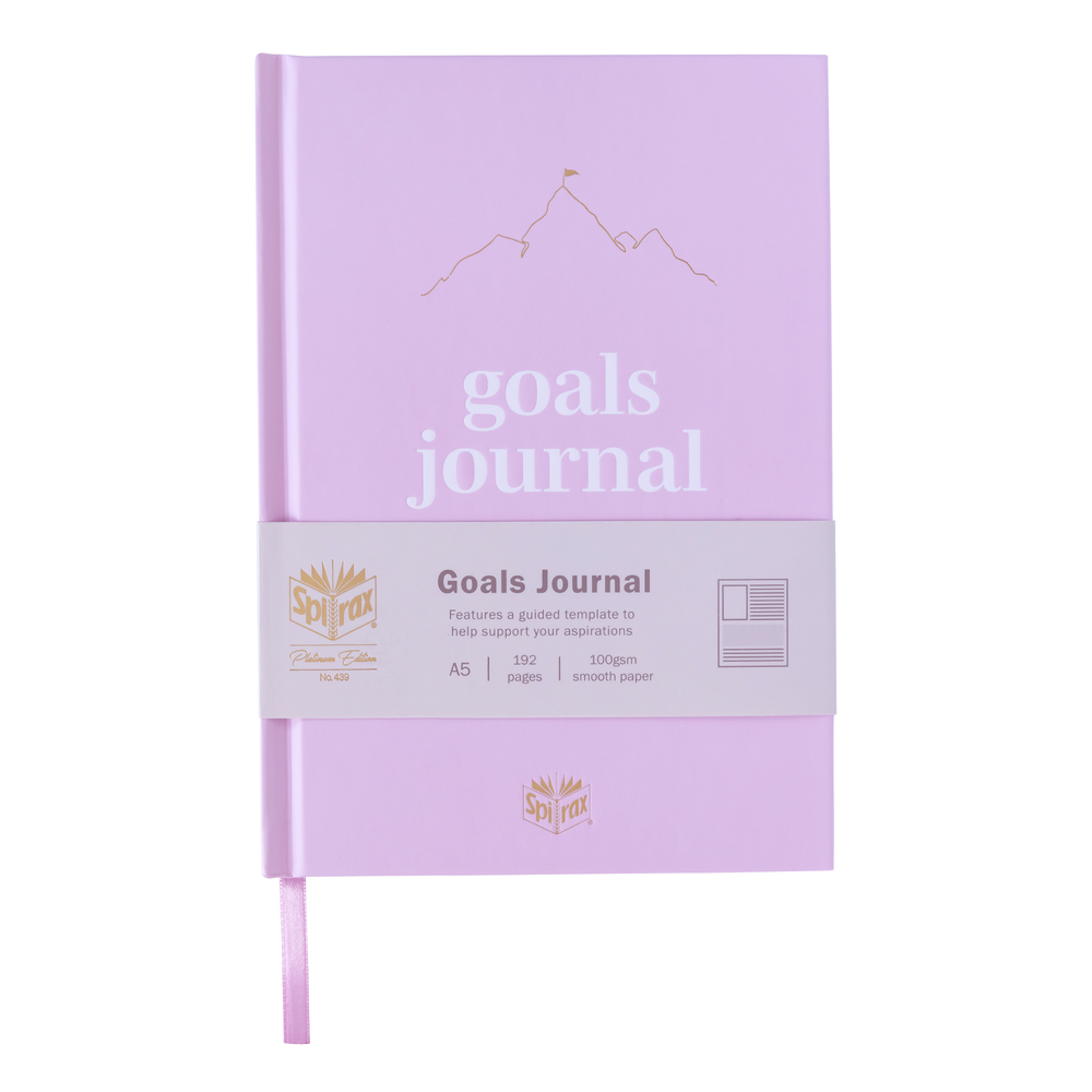 2PK Spirax Platinum Inspo A5 Hardcover Journal 192 Page Goals
