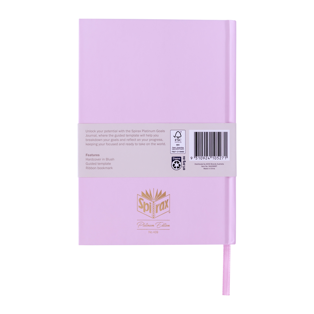 2PK Spirax Platinum Inspo A5 Hardcover Journal 192 Page Goals