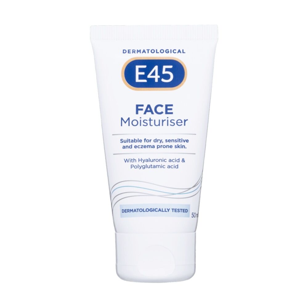 3PK E45 Face Moisturiser For Sensitive & Eczema-Prone Skin Hyaluronic Acid 50ml
