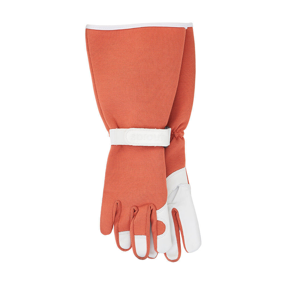 4pc Annabel Trends Sprout Long Sleeve Garden Hand Gloves - Terracotta