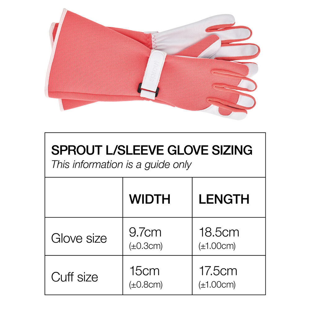 4pc Annabel Trends Sprout Long Sleeve Garden Hand Gloves - Terracotta