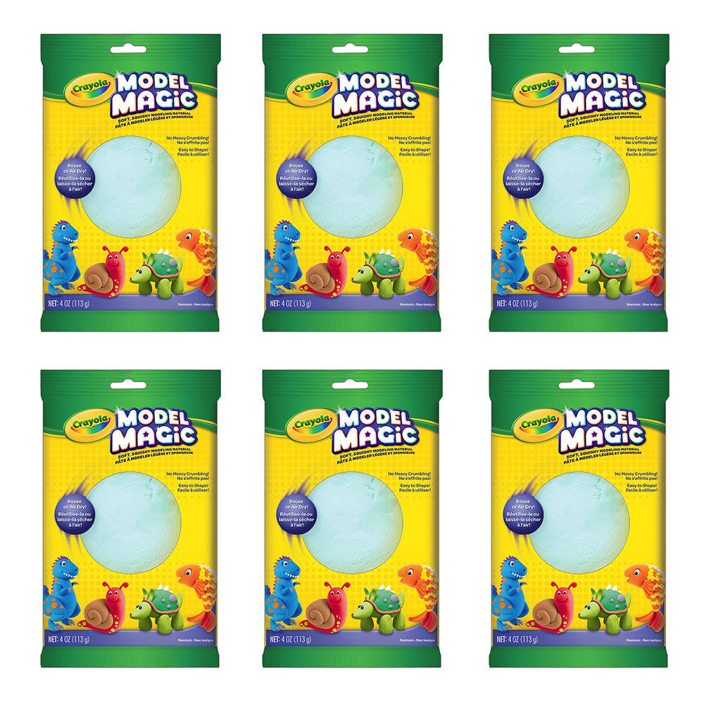 6PK Crayola Kids/Childrens Creative Model Magic Squishy Modeling Material 113gms Aquamarine 36m+