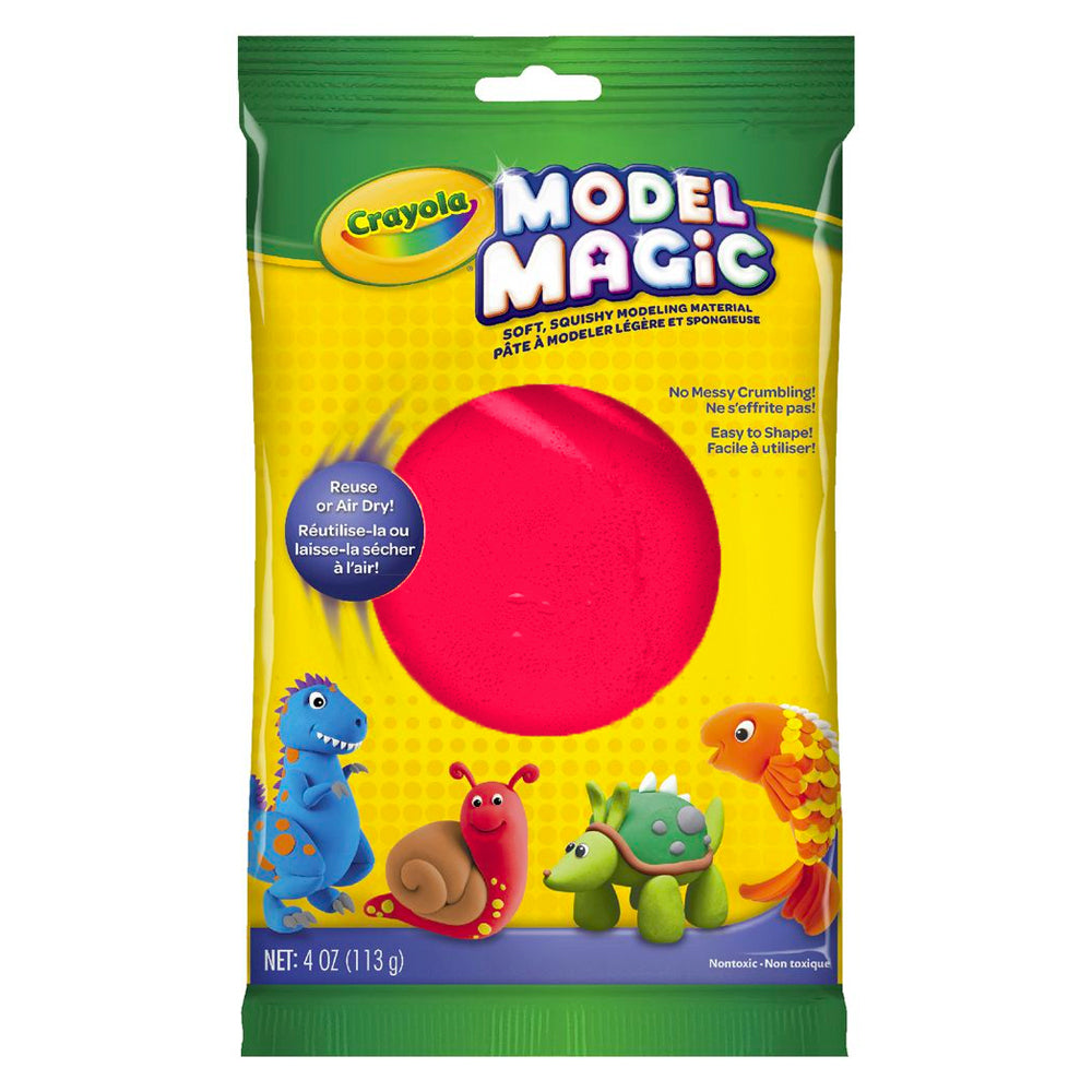 6PK Crayola Kids/Childrens Creative Model Magic Squishy Modeling Material 113gms Red 36m+