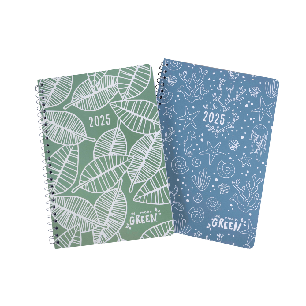 5PK Cumberland 2025 We Mean Green Student Diary Week to View A5 Assorted