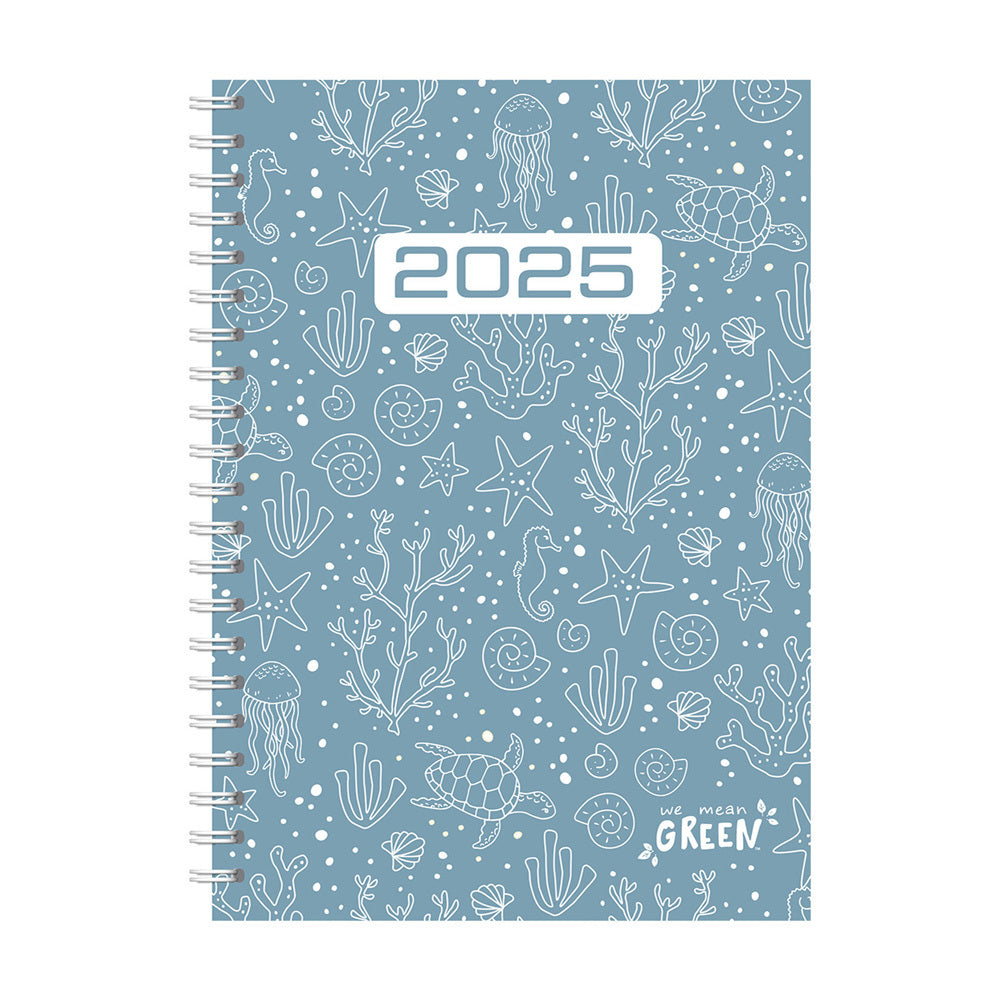 5PK Cumberland 2025 We Mean Green Student Diary Week to View A5 Assorted