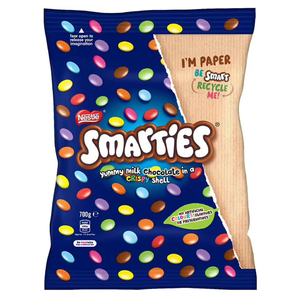 2PK Nestle 700g Smarties Chocolate Bag