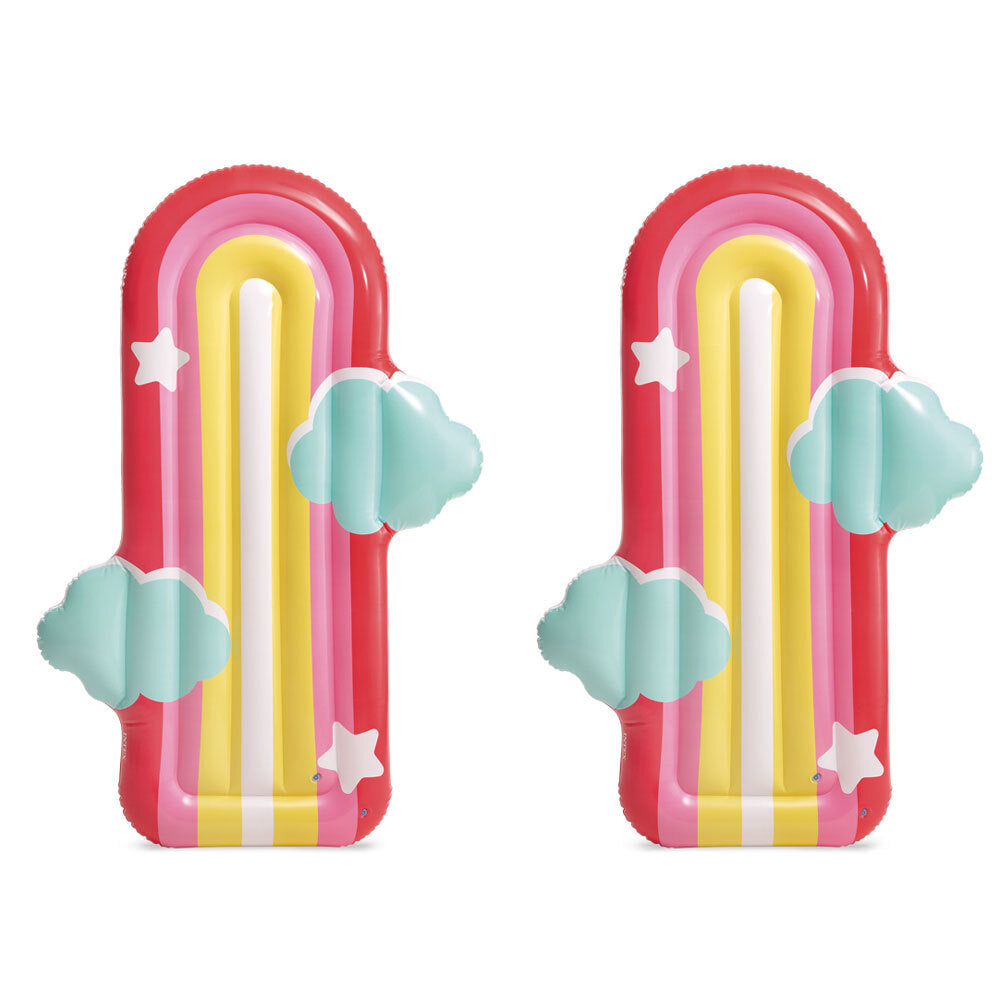 2PK Intex Rainbow Cloud Inflatable Swimming Pool Float