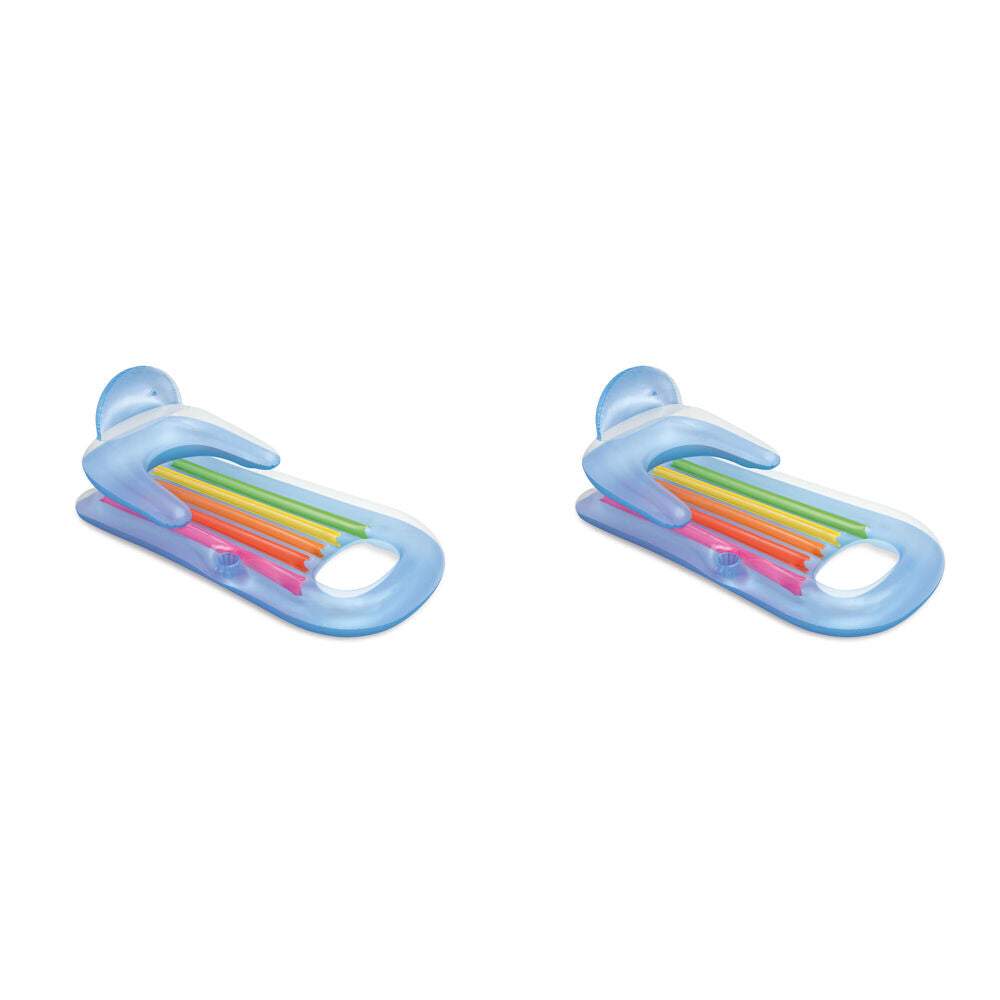 2PK Intex King Kool Inflatable Outdoor Pool Lounges - Assorted