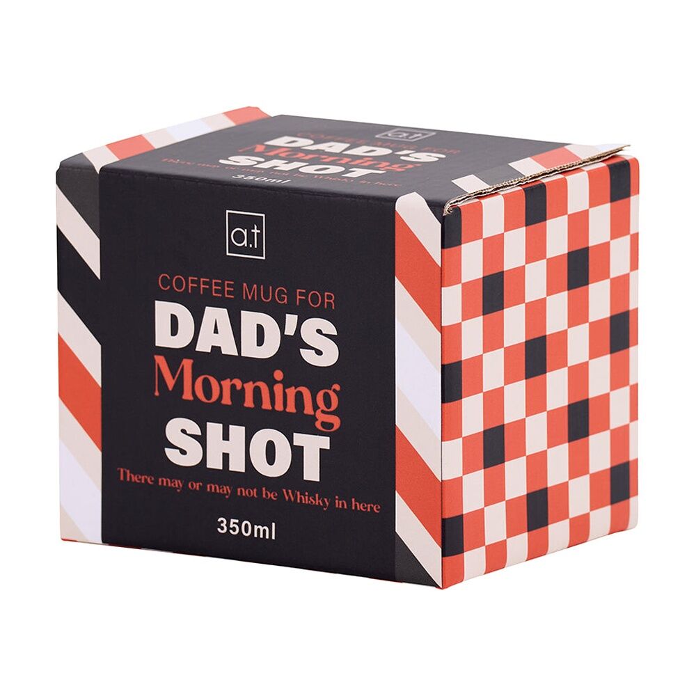 2PK Annabel Trends Mens Coffee Tea Drinking Mug 350ml Dad's Morning Shot