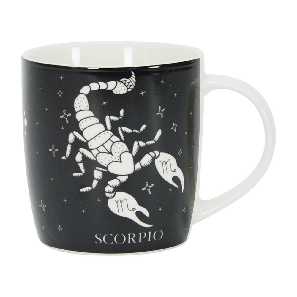 2PK Annabel Trends Coffee Mug Zodiac Scorpio 350ml Cup w/ Handle - Black