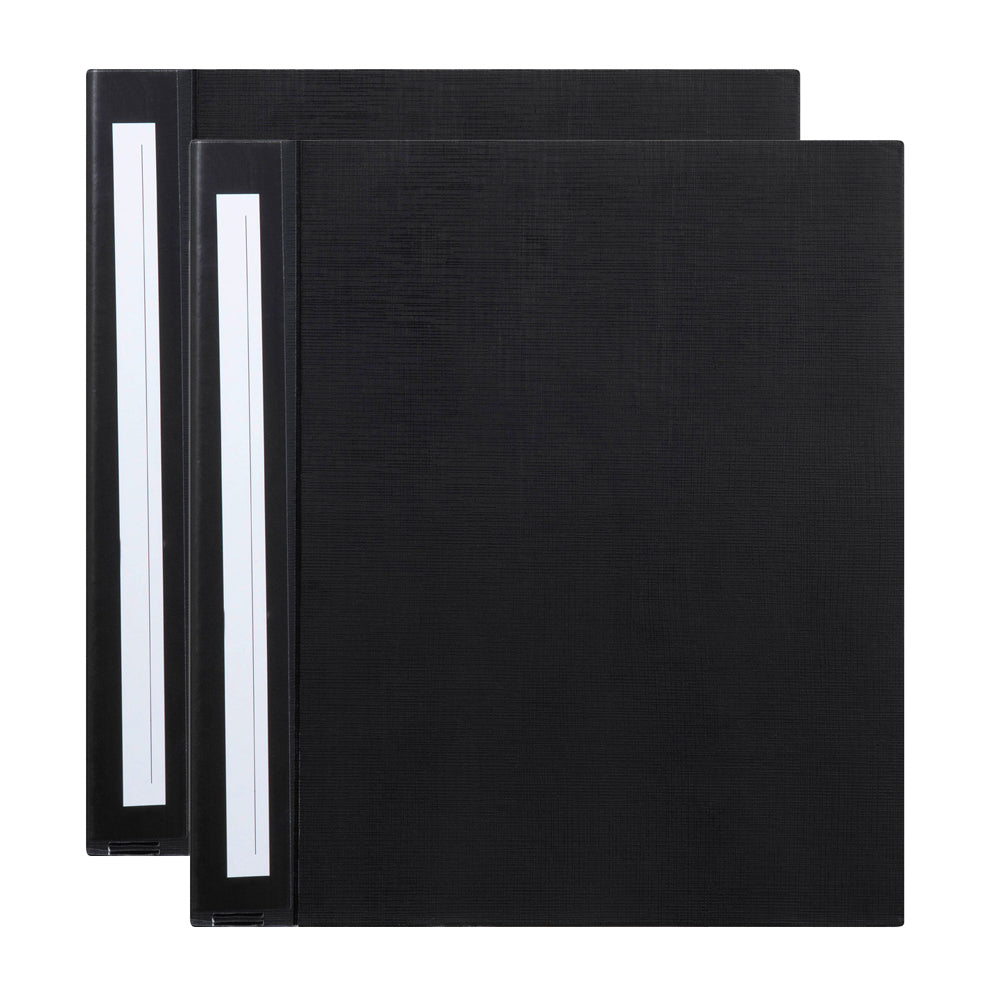 2PK Marbig Deluxe PE 50mm 4D-Ring Binder A4 File Organiser - Black