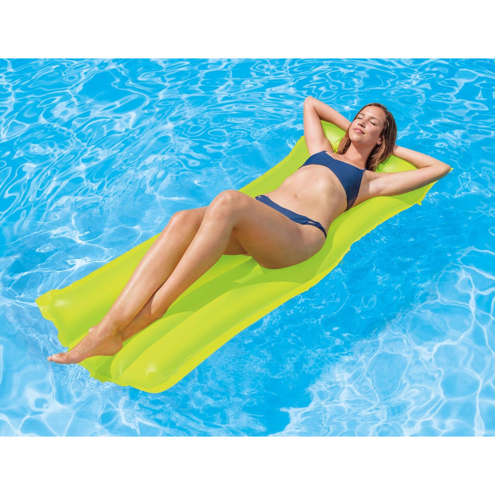 2PK Intex Neon Frost Vinyl Inflatable Pool Air Mats 183x76cm Assorted